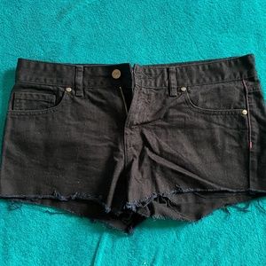 PINK Black Jean Shorts